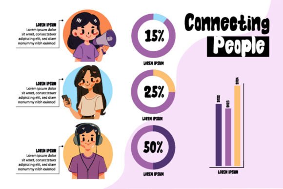 Connecting People Infographic: Visualizing Human Relationships