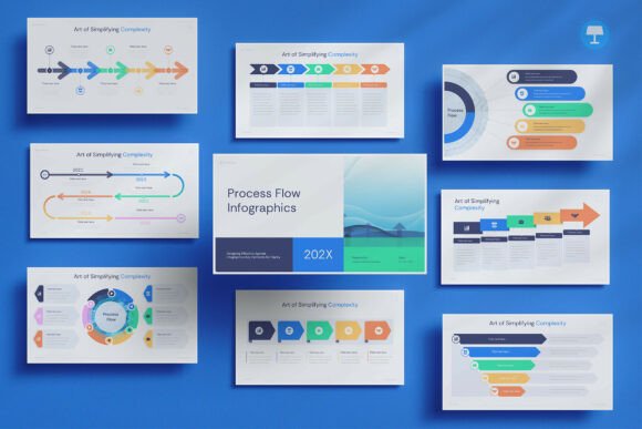 Evaluating the Process Flow Infographics Keynote Template for Professional Presentations