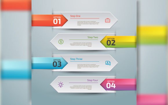 Master Your Presentations with the Business 4 Steps Chart and Numbers Arrow Template