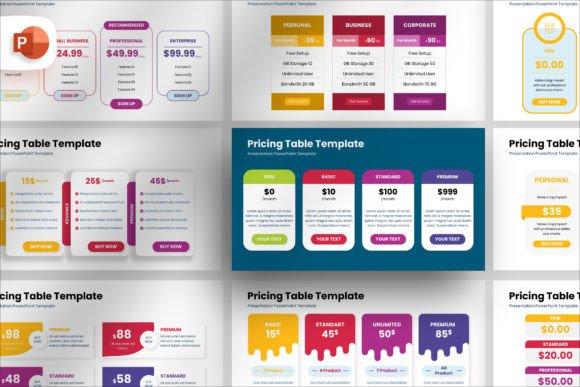 Mastering the Art of Data Presentation with a Pricing and Table Infographic Template
