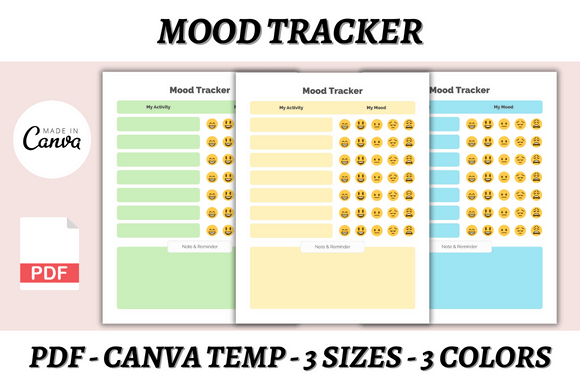 Mood Tracker Canva Template: Track Emotions with Ease