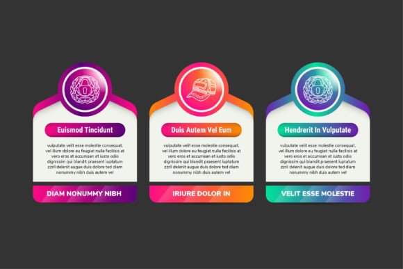 The Power of the Three Steps Infographic Hexagon
