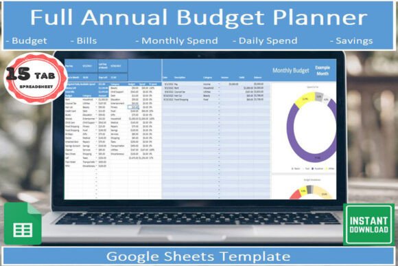 Twelve-Month Budget Tool for Google Sheets